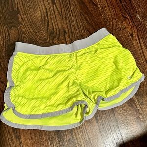 Nike Dri Fit Neon Green Running Shorts - Size Medium